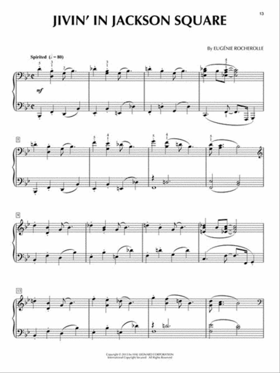 New Orleans Sketches Piano Solo scores gallery preview page 6