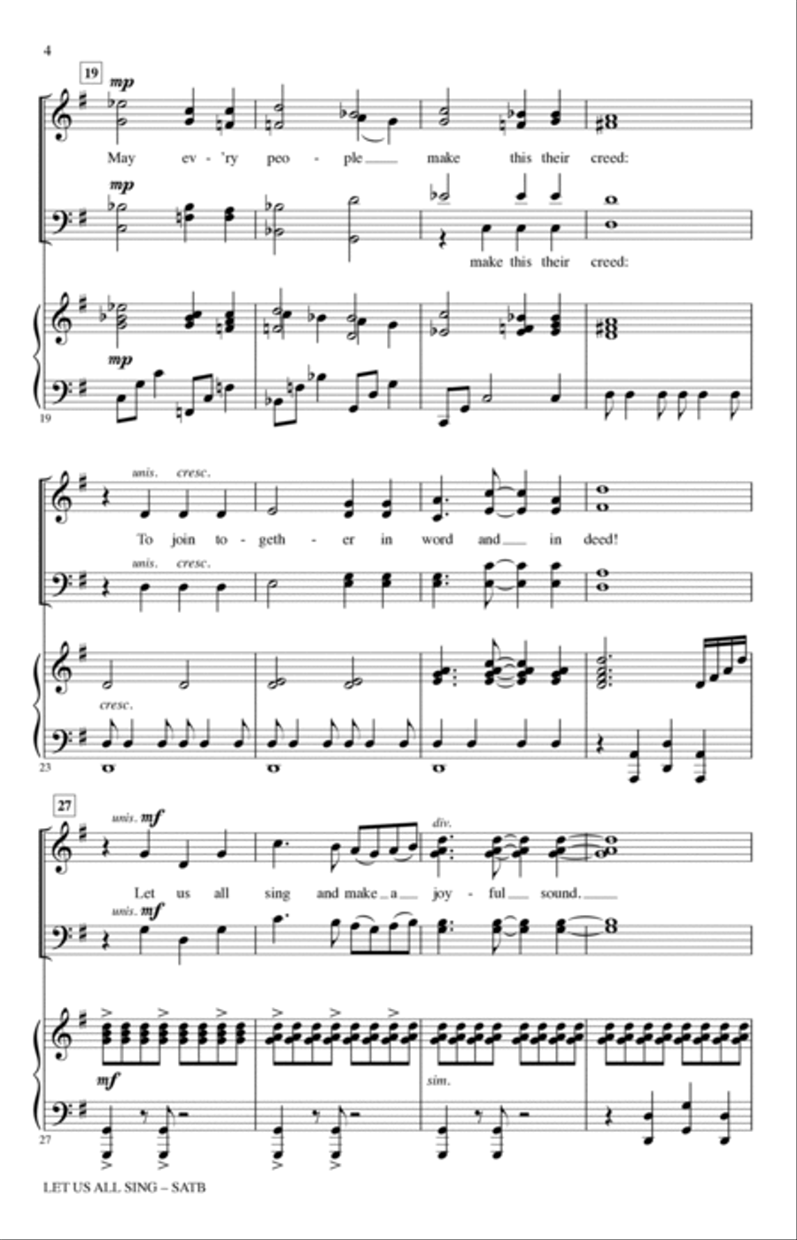 Let Us All Sing 4-Part scores gallery preview page 3
