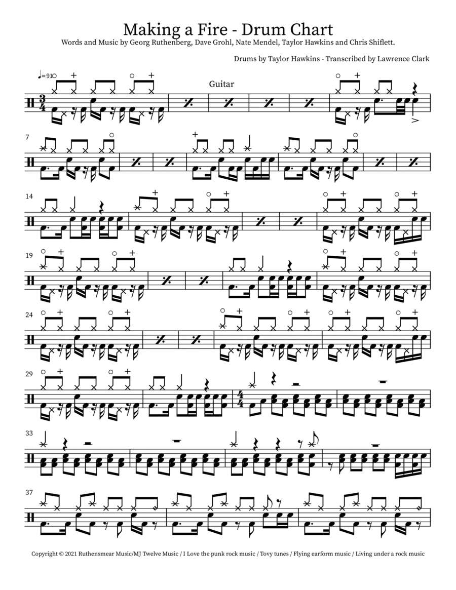 Making A Fire Drum Set scores gallery preview page 1