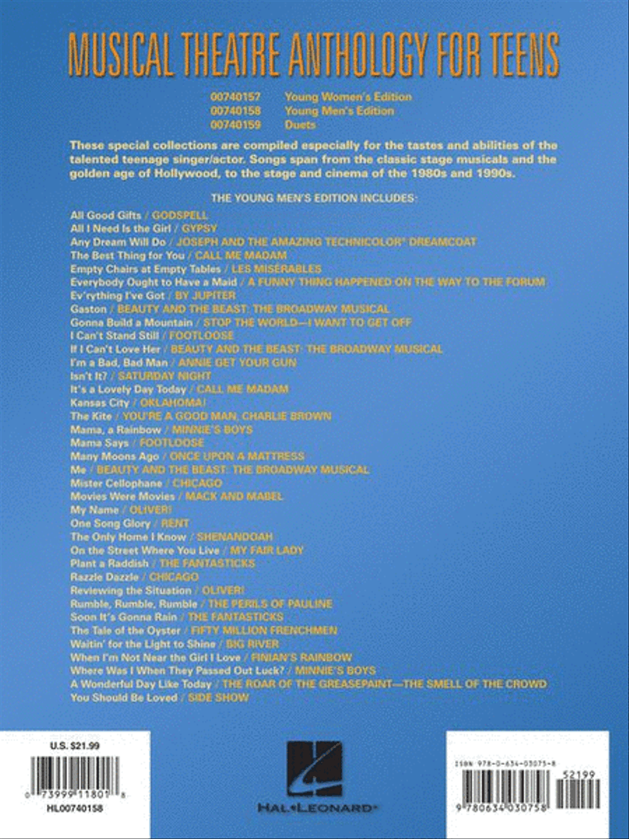 Musical Theatre Anthology for Teens Voice scores gallery preview page 7