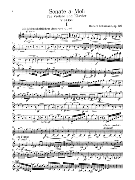 Schumann: Sonata in A Minor, Op. 105