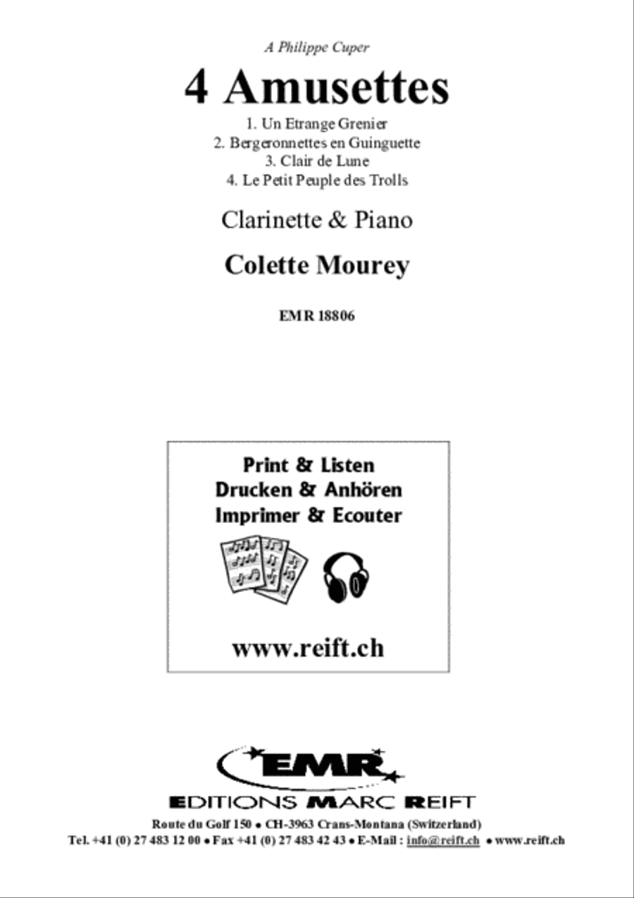 4 Amusettes 4 Amusettes Clarinet Solo scores gallery preview page 2