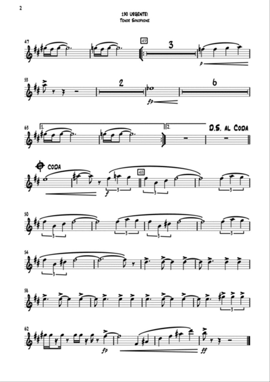 190, URGENTE! 190, URGENTE! Jazz Ensemble scores gallery preview page 4