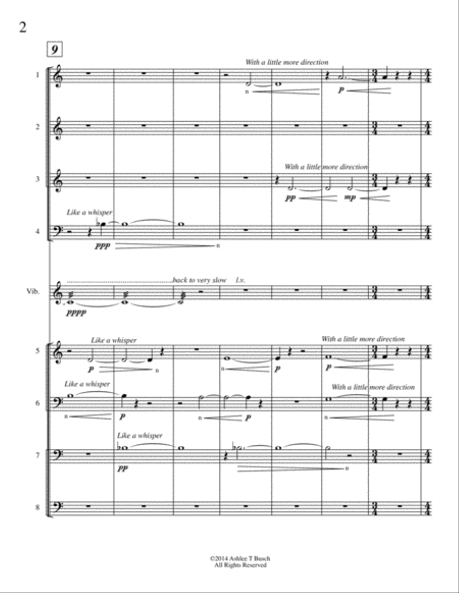 Morning (SCORE ONLY) Percussion Ensemble scores gallery preview page 5