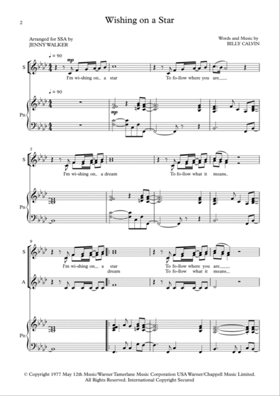 Wishing On A Star SSA scores gallery preview page 2