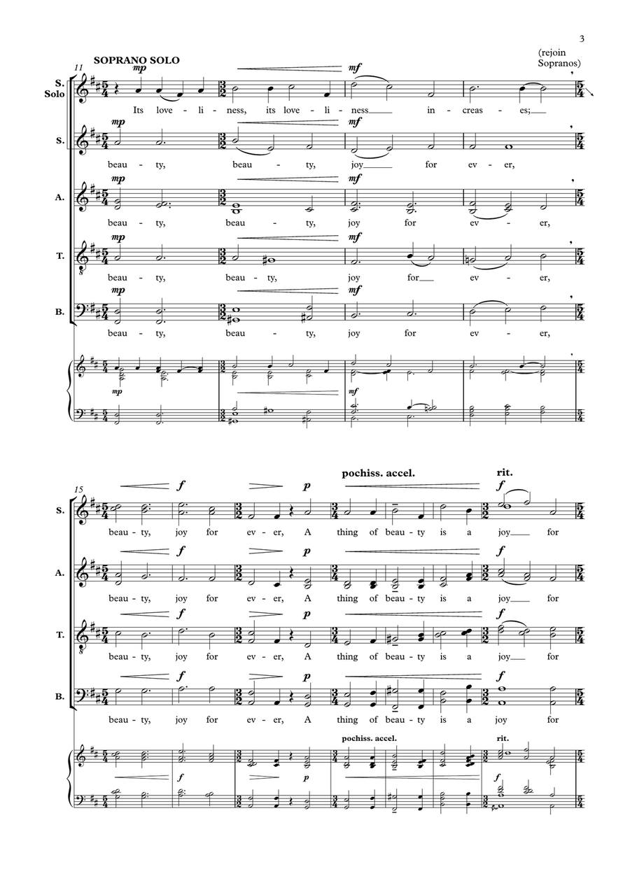 Beauty, Joy (mixed choir unaccompanied) Divisi scores gallery preview page 3