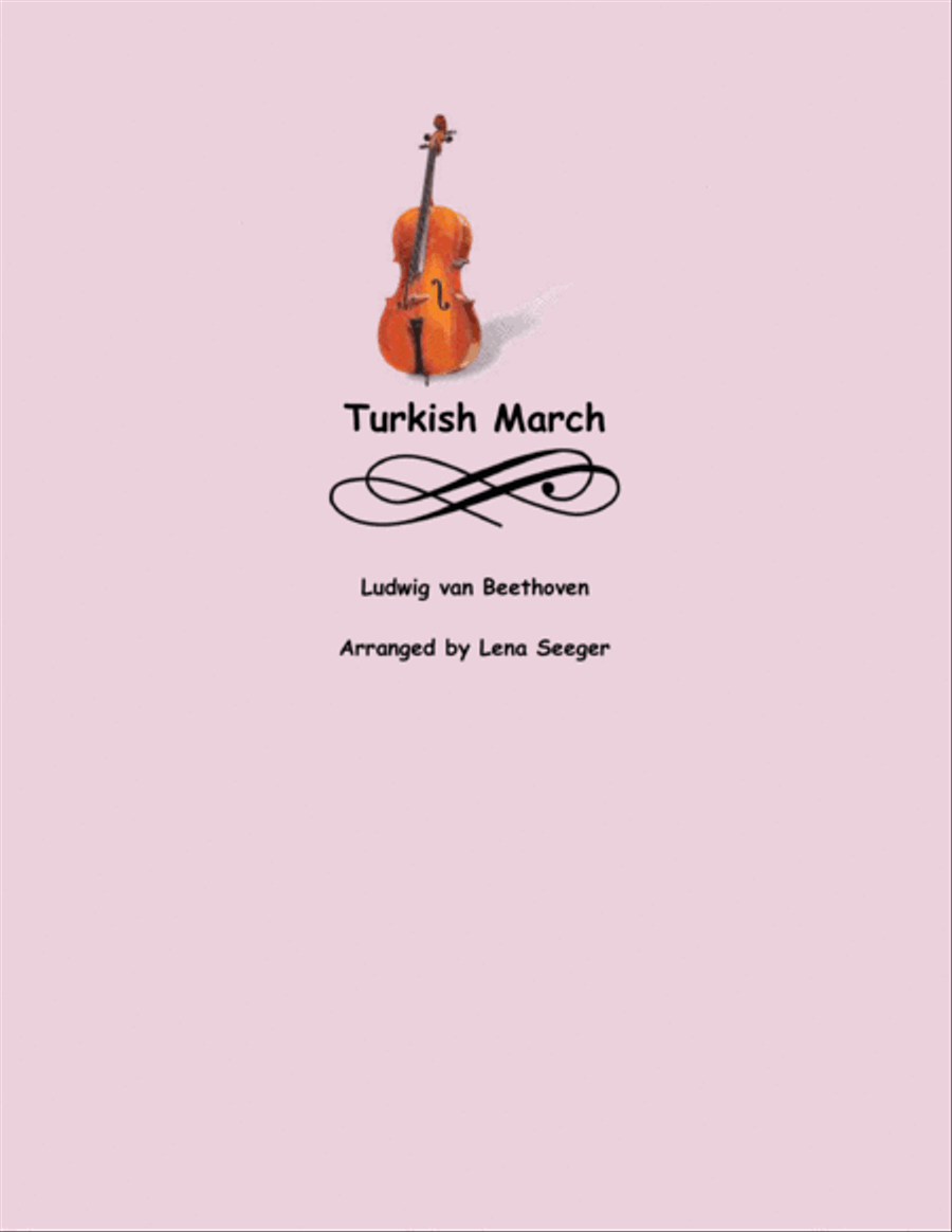 Turkish March (three violins and cello) String Quartet scores gallery preview page 1