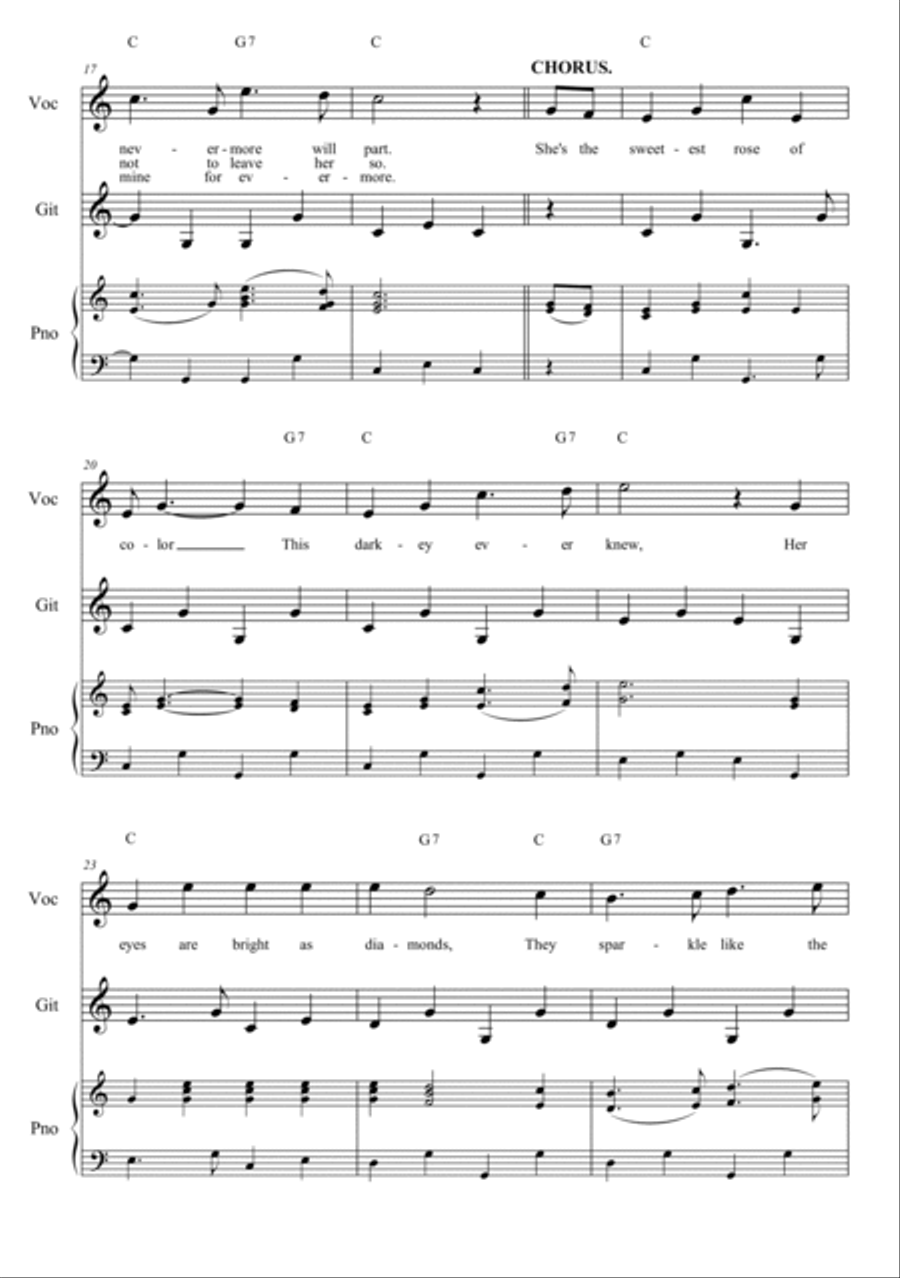 Yellow Rose of Texas Soprano Voice scores gallery preview page 3