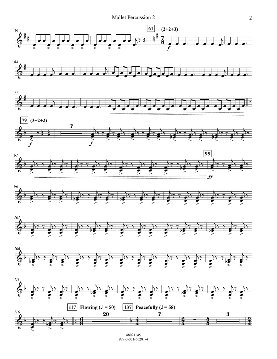 Meridian - Mallet Percussion 2 Concert Band scores gallery preview page 2
