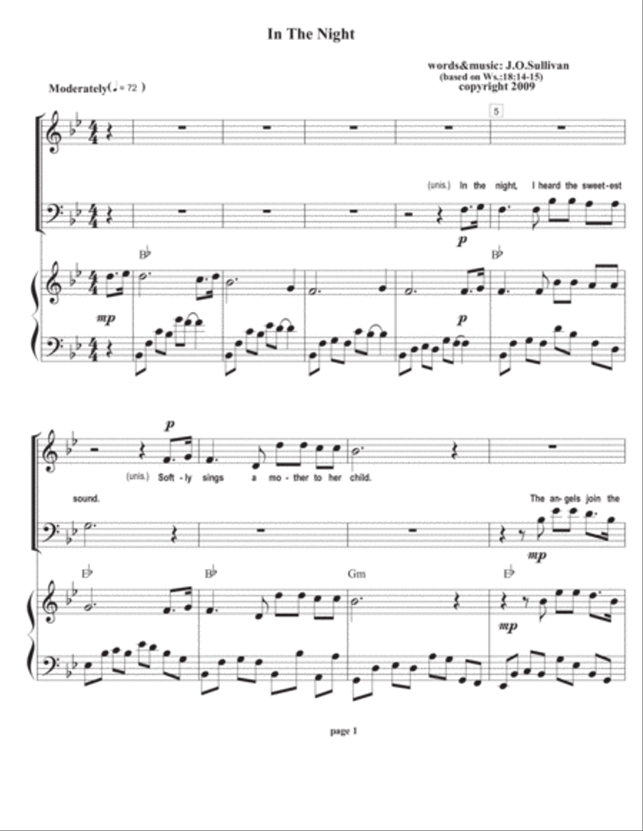 In The Night 4-Part scores gallery preview page 2