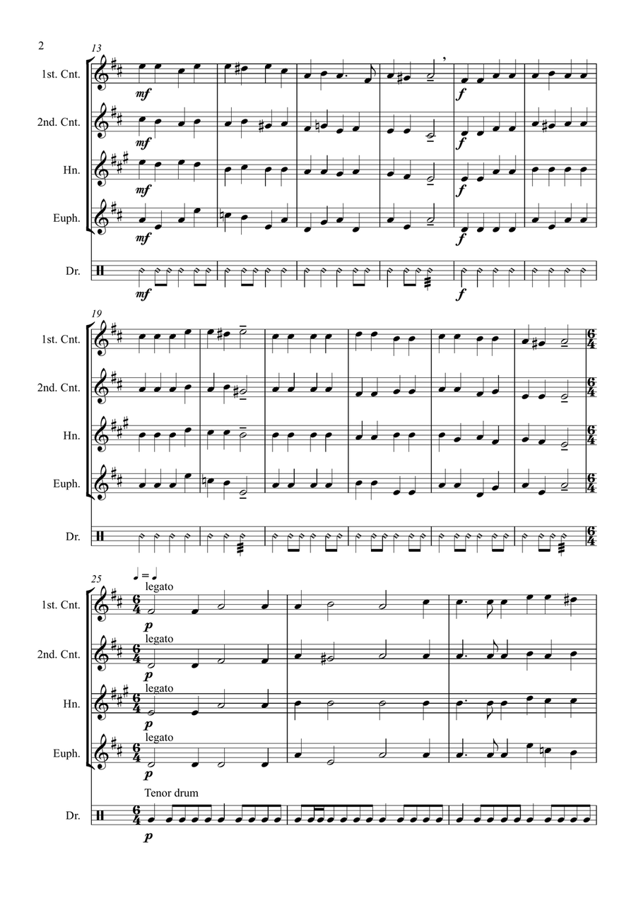 A Gabrieli Suite (Brass quartet w. percussion) Brass Ensemble scores gallery preview page 4