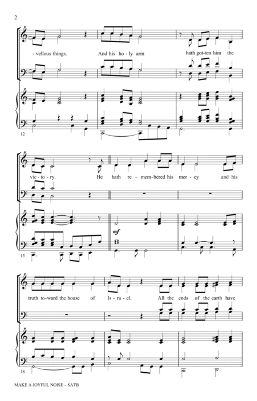 Make A Joyful Noise - The Coronation Anthem (for SATB and Organ) 4-Part scores gallery preview page 2