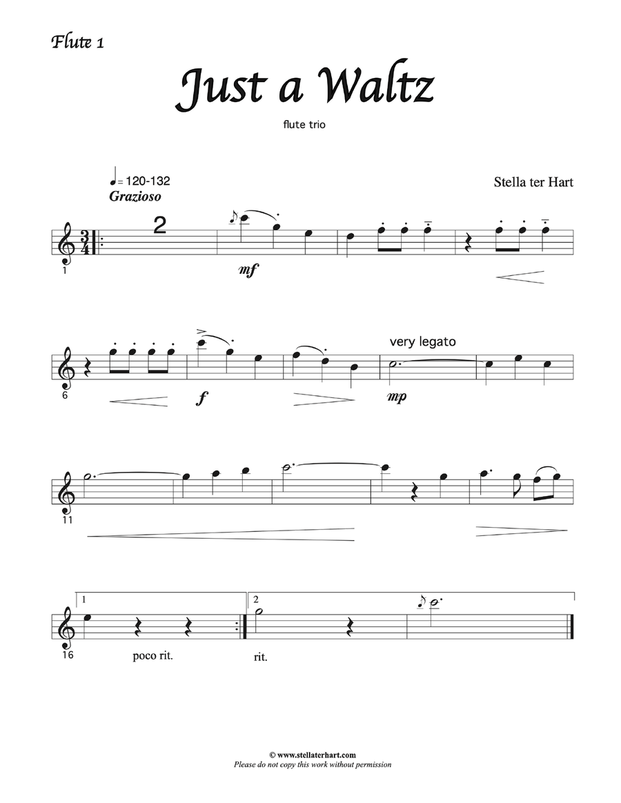 Just A Waltz Woodwind Trio scores gallery preview page 3