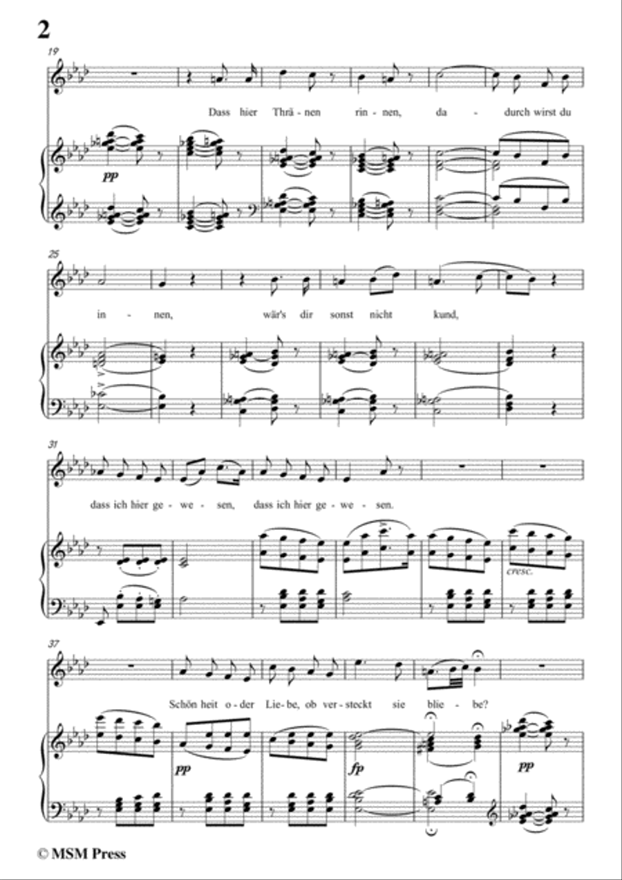 Schubert-Dass sei hier gewesen,in A flat Major,Op.59,No.2,for Voice and Piano Voice Solo scores gallery preview page 4