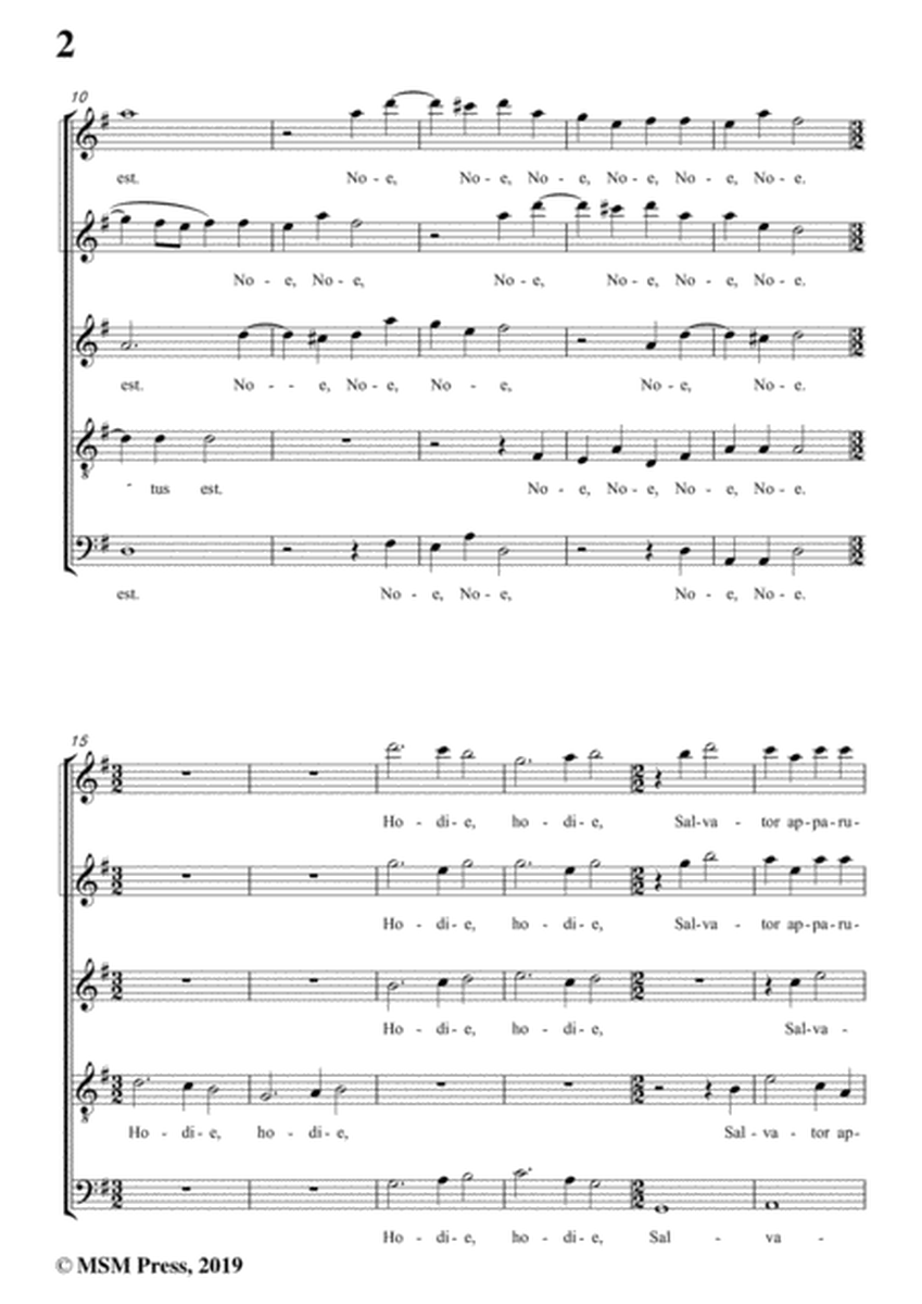 Sweelinck-Hodie Christus natus est,in G Major,for A cappella image number null