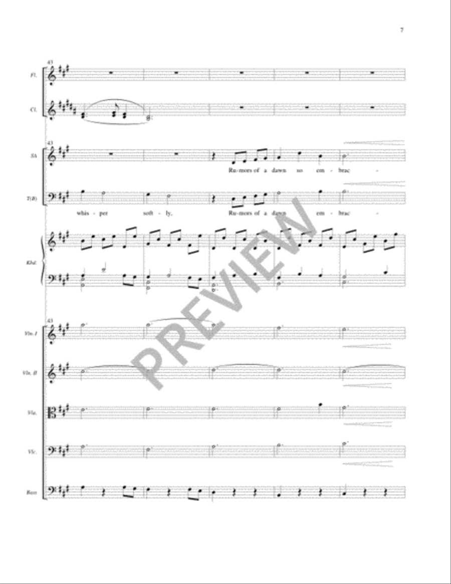 Night of Silence - Full Score and Parts Clarinet scores gallery preview page 9