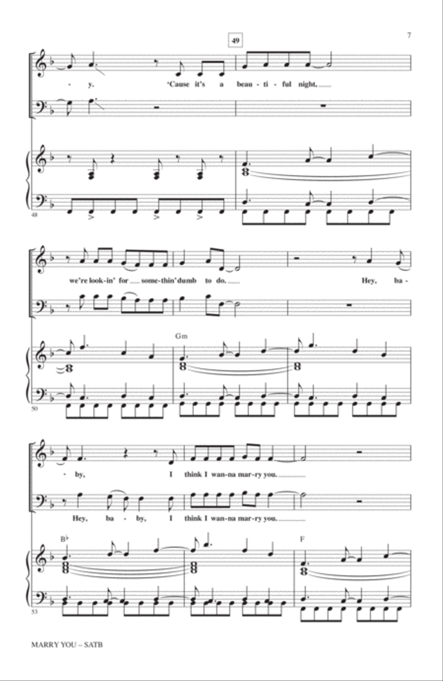 Marry You 4-Part scores gallery preview page 6