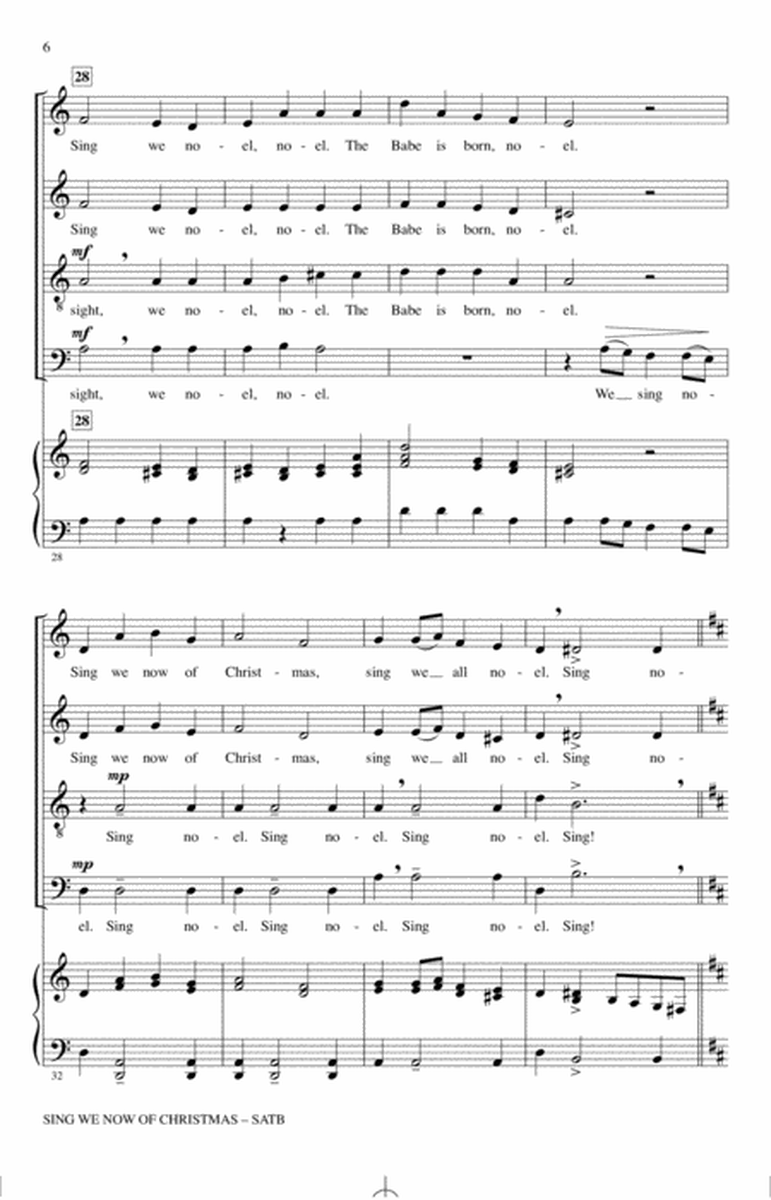 Sing We Now Of Christmas ("Noel Nouvelet") (arr. Audrey Snyder)