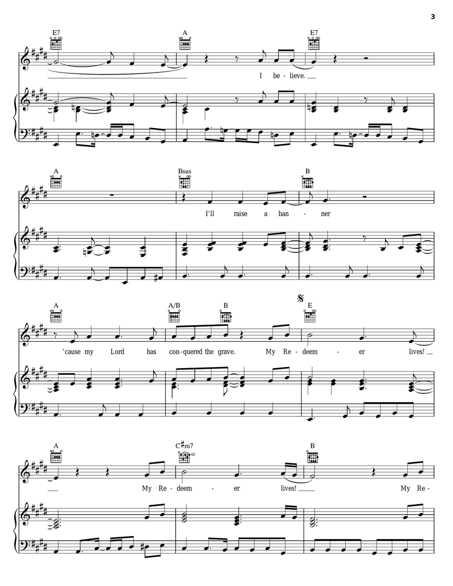 My Redeemer Lives Acoustic Guitar scores gallery preview page 3