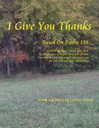 Book cover for I Give You Thanks (Thanksgiving)