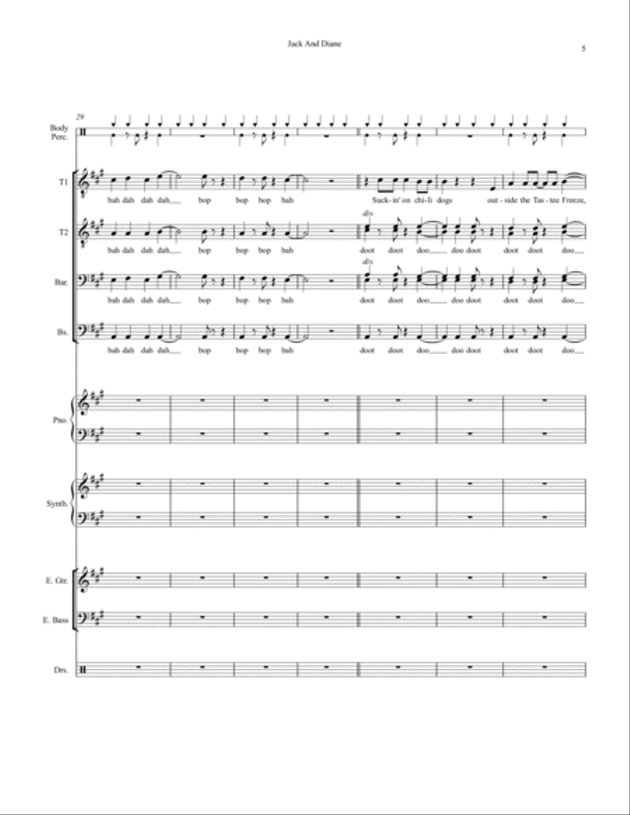 Jack And Diane Small Ensemble scores gallery preview page 5