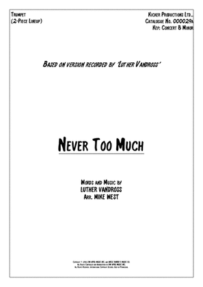 Book cover for Never Too Much