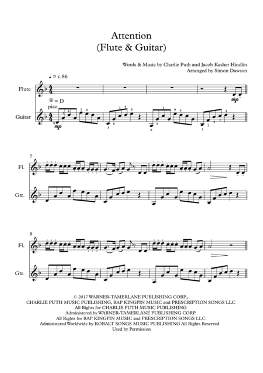 Attention Flute scores gallery preview page 5