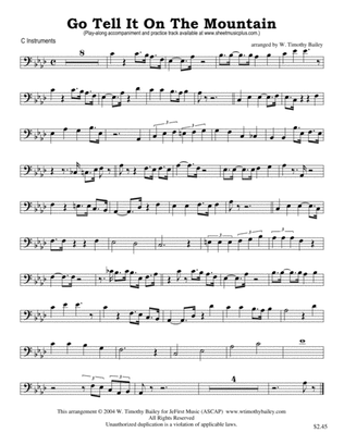 Go Tell It On The Mountain (Bass Clef C Instruments)