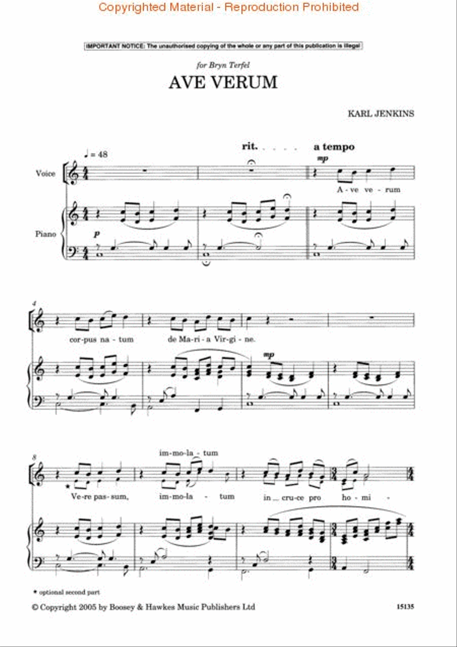 Ave Verum Ave Verum Piano, Vocal scores gallery preview page 2