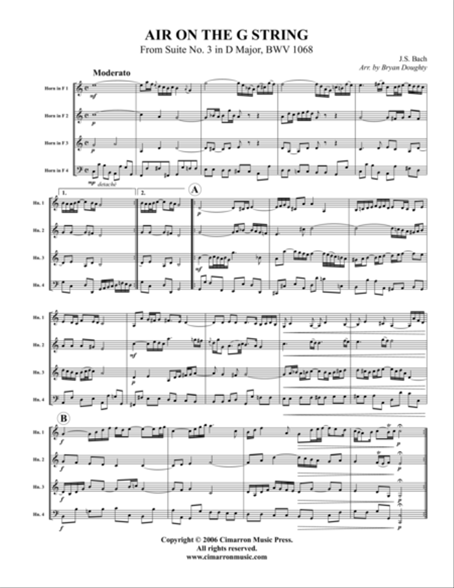 Air on the G String Set of Parts scores gallery preview page 1