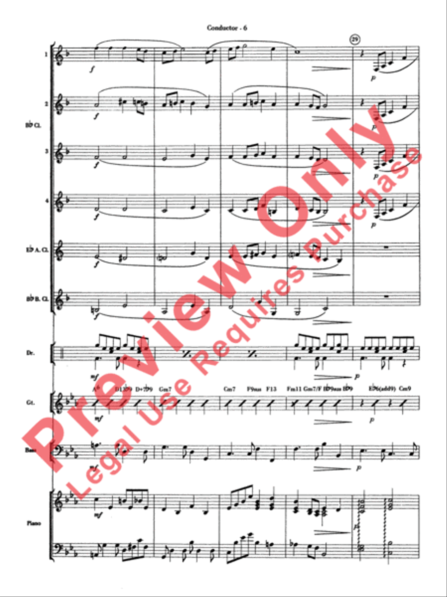 Have Yourself a Merry Little Christmas Clarinet Choir scores gallery preview page 7