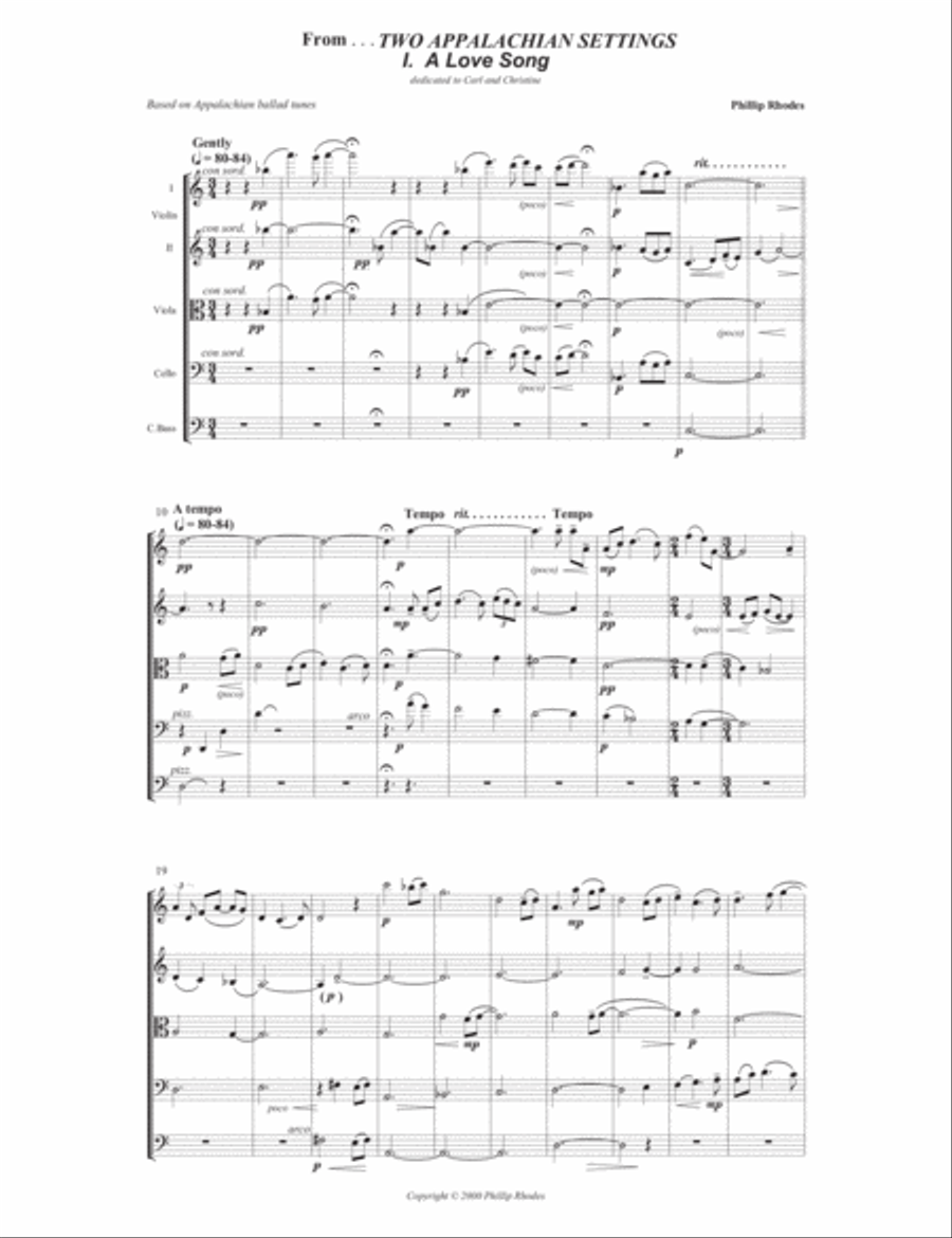 [Rhodes] Love Song String Orchestra scores gallery preview page 5