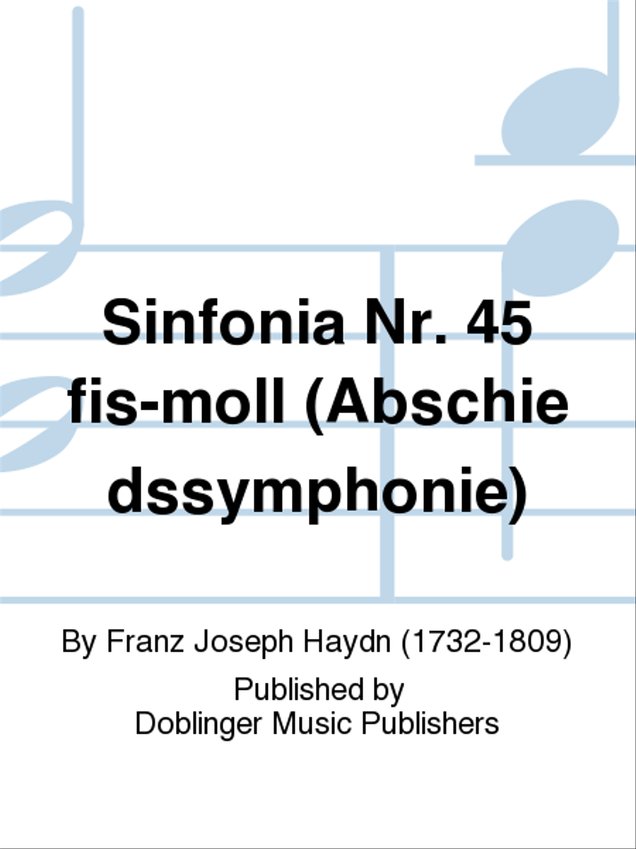 Sinfonia Nr. 45 fis-moll (Abschiedssymphonie) Orchestra scores gallery preview page 1