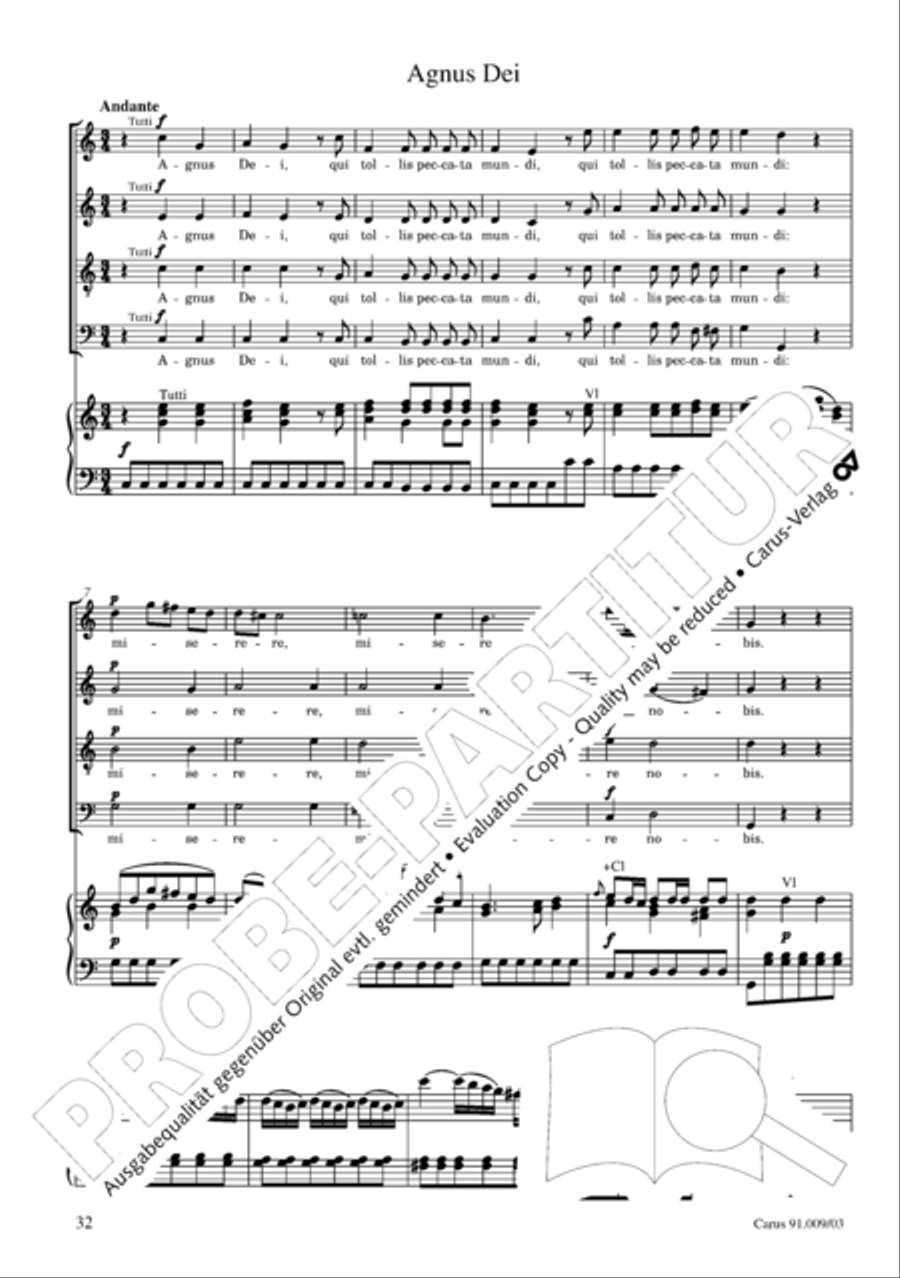 Missa Sancti Gabrielis 4-Part scores gallery preview page 33
