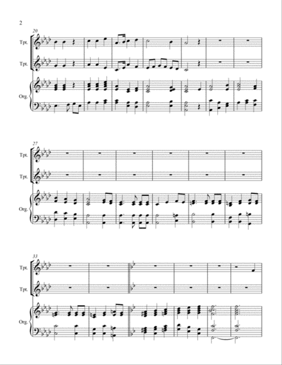 All Hail the Power - Two Trumpets and Organ Trumpet Duet scores gallery preview page 3