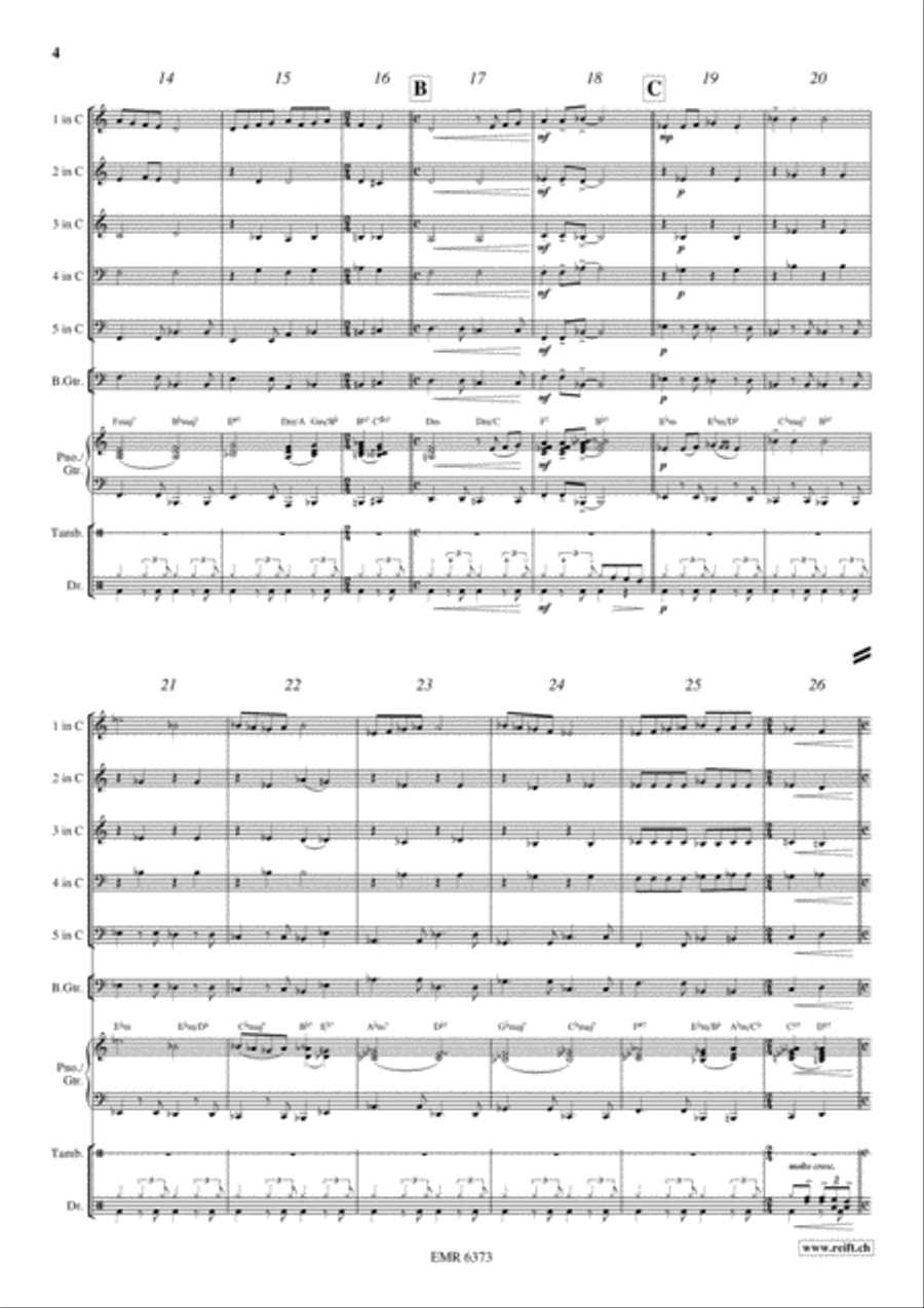Ox And Donkey Blues Brass Band scores gallery preview page 5