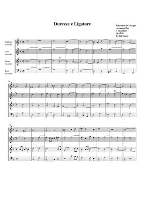 Durezze e ligature (arrangement for 4 recorders)