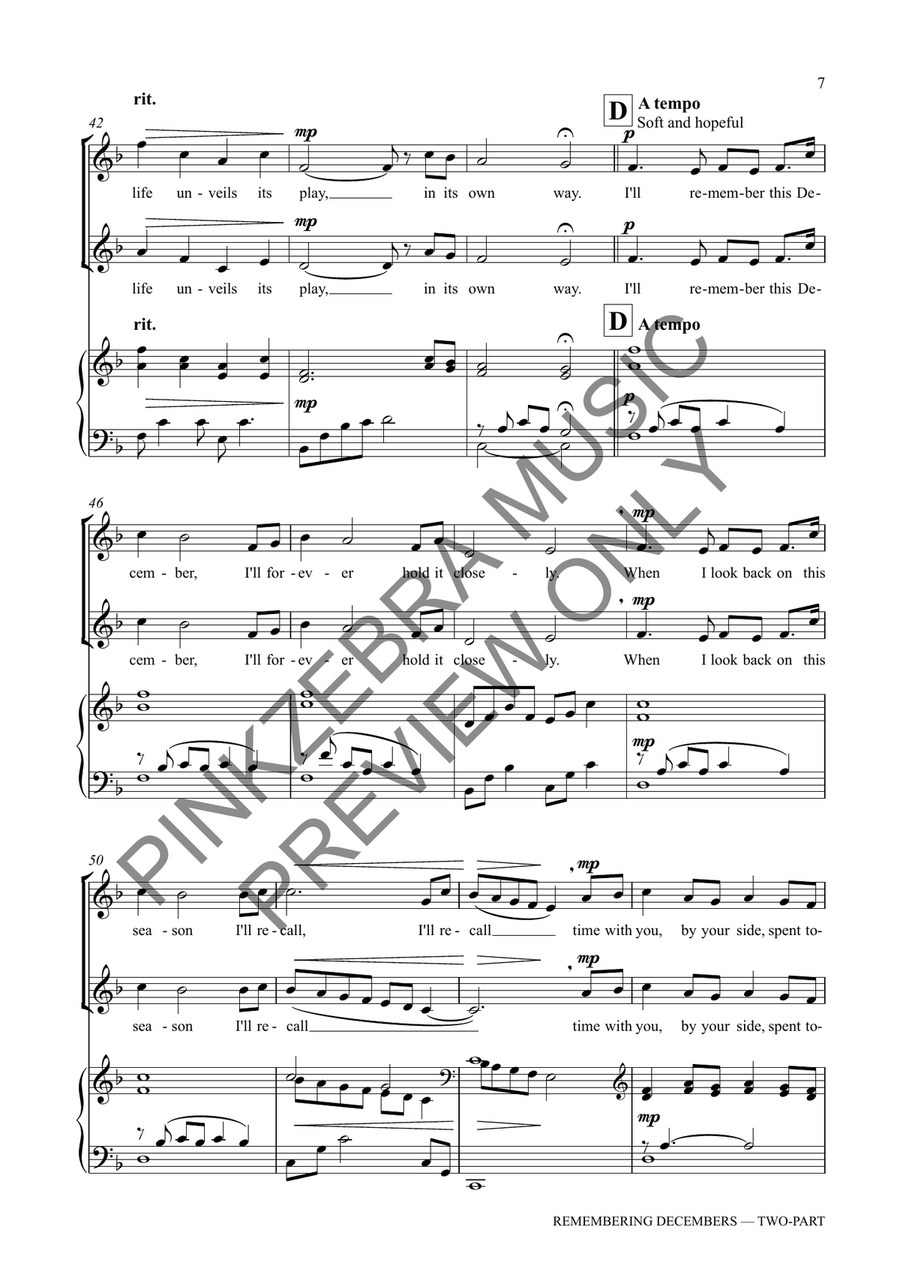 Remembering Decembers (Two-Part) 2-Part scores gallery preview page 8