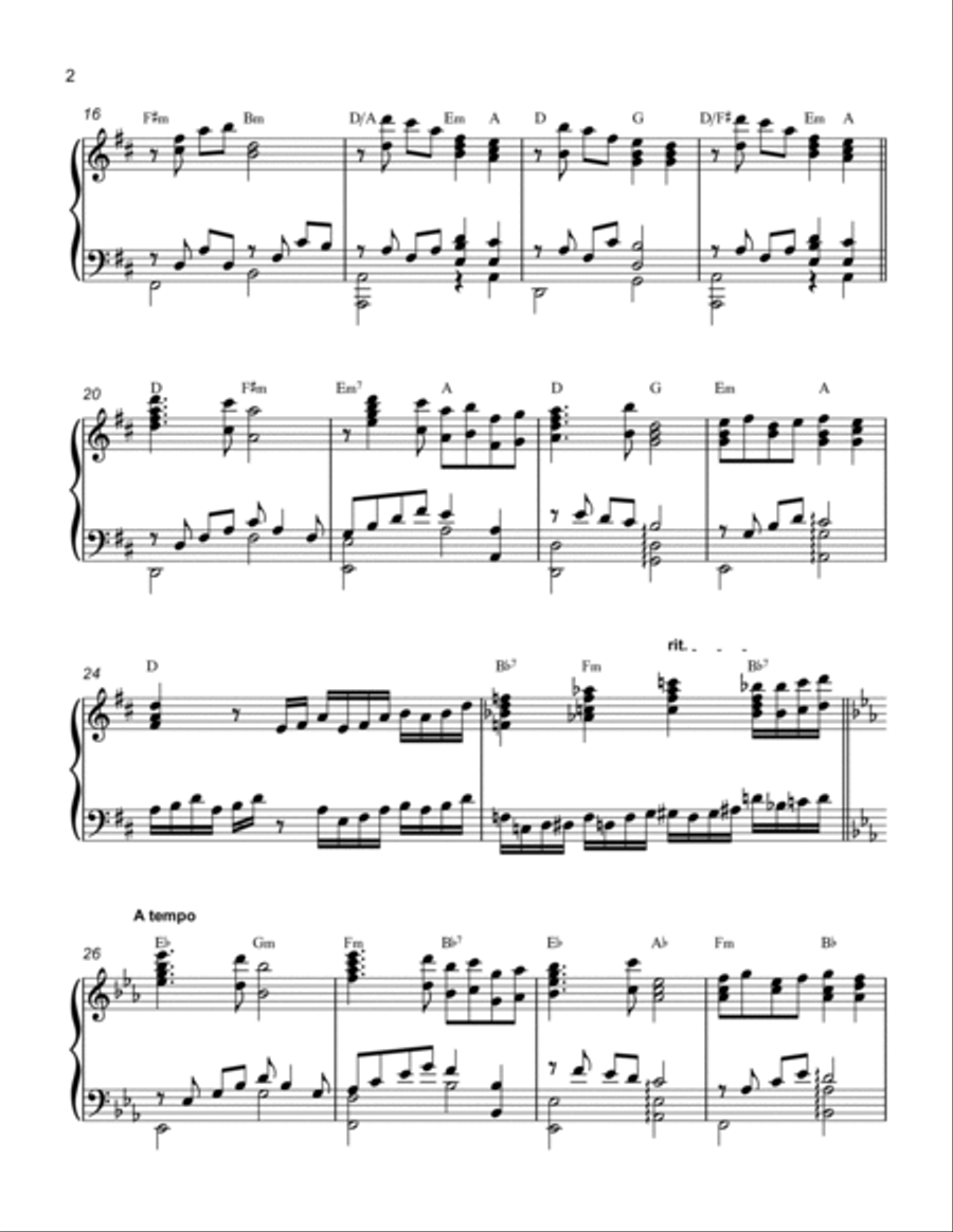 Hollywood And The Stars Piano Solo scores gallery preview page 2