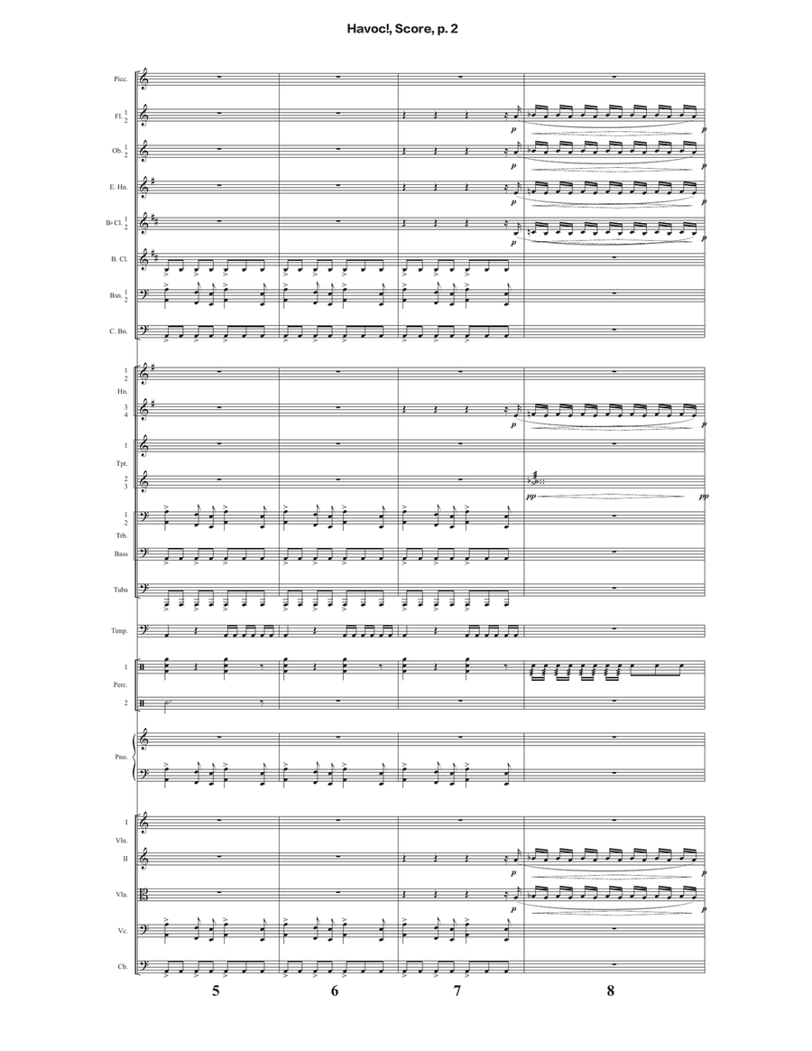 Havoc! - Score Only Full Orchestra scores gallery preview page 2