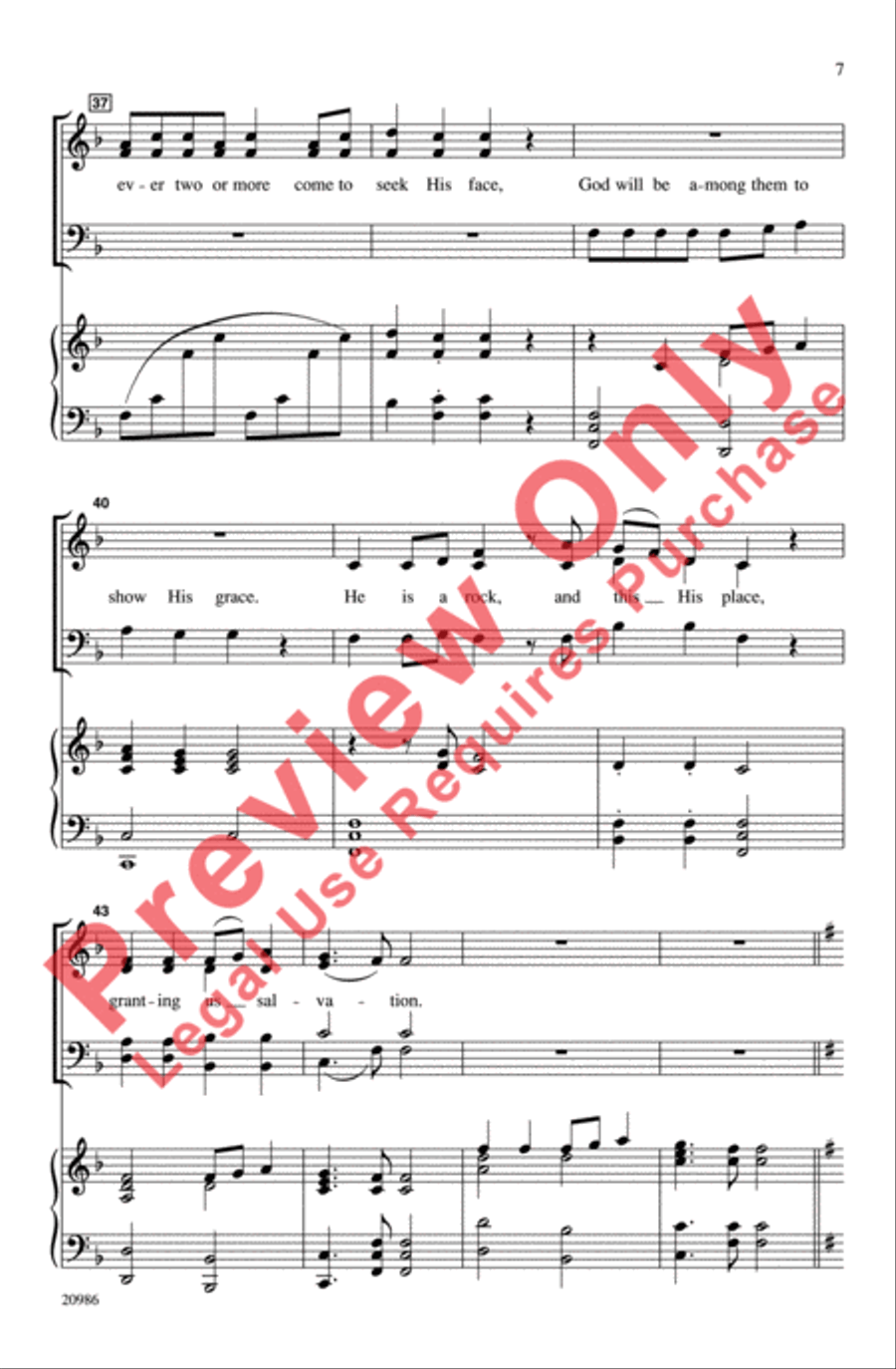 Built on a Rock 4-Part scores gallery preview page 7