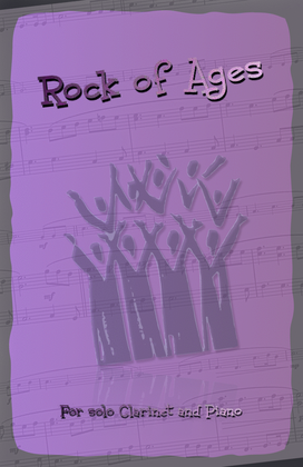 Book cover for Rock of Ages, Gospel Hymn for Clarinet and Piano