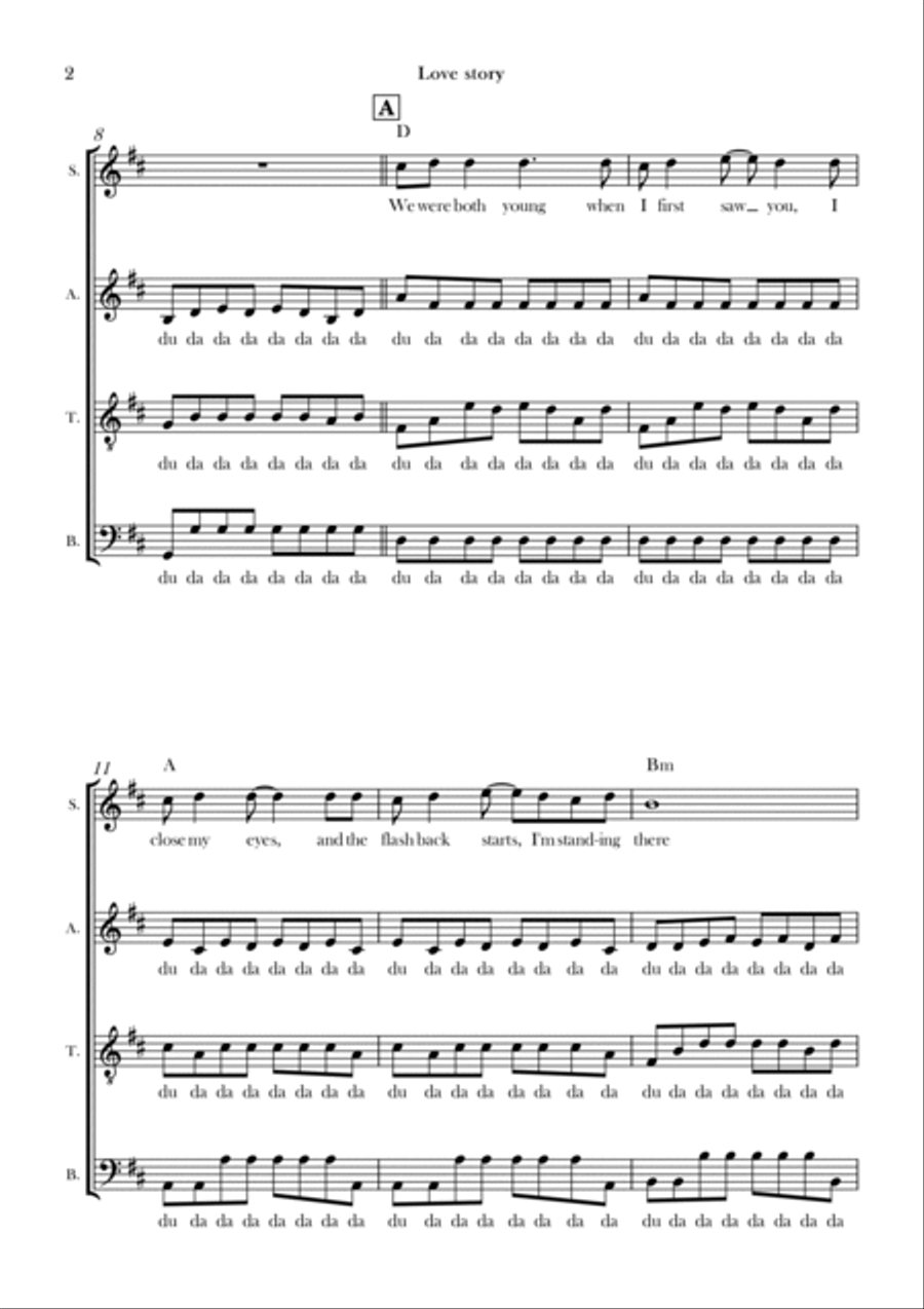 Love Story Love Story 4-Part scores gallery preview page 2