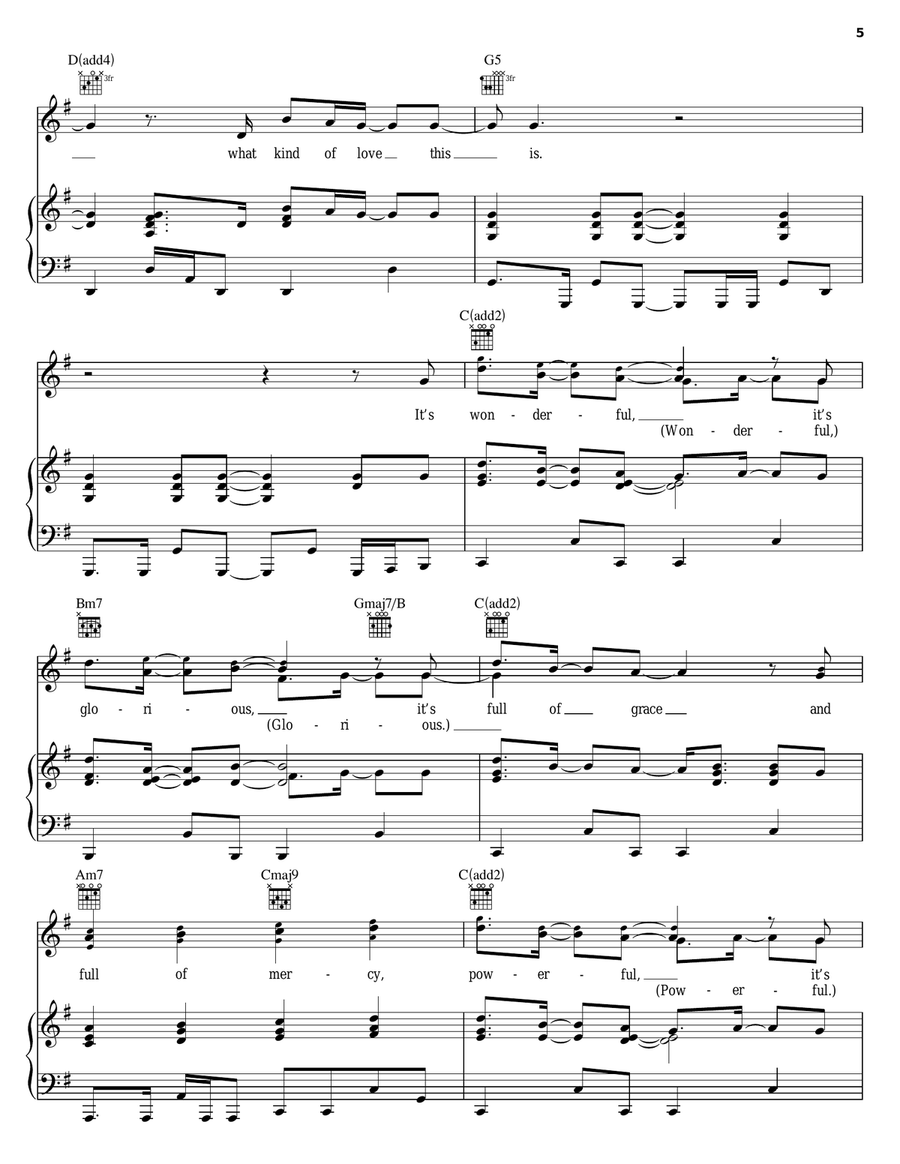 What Kind Of Love Is This Piano, Vocal, Guitar scores gallery preview page 5