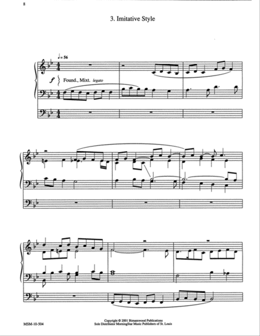 Three Chorale Variations on Veni, Creator Spiritus Organ scores gallery preview page 4