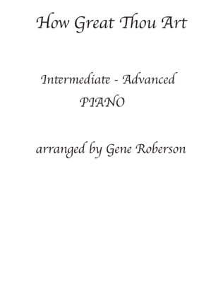Book cover for How Great Thou Art Advanced Piano Solo