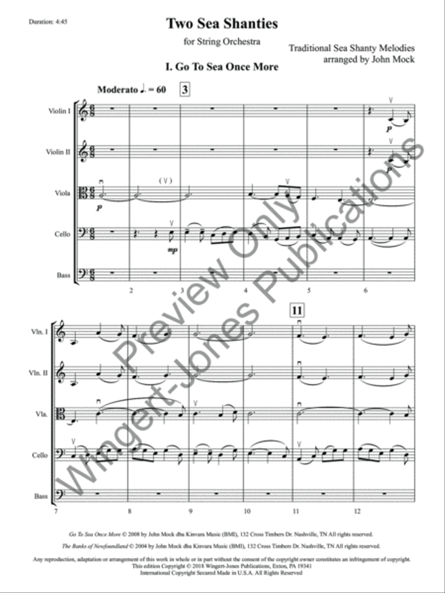 Two Sea Shanties for String Orchestra (Score) String Orchestra scores gallery preview page 4