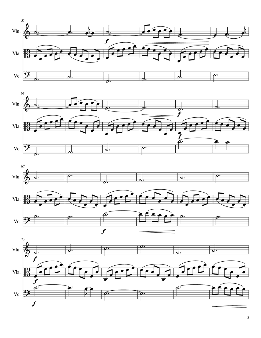 La Valse D'amelie String Trio scores gallery preview page 3