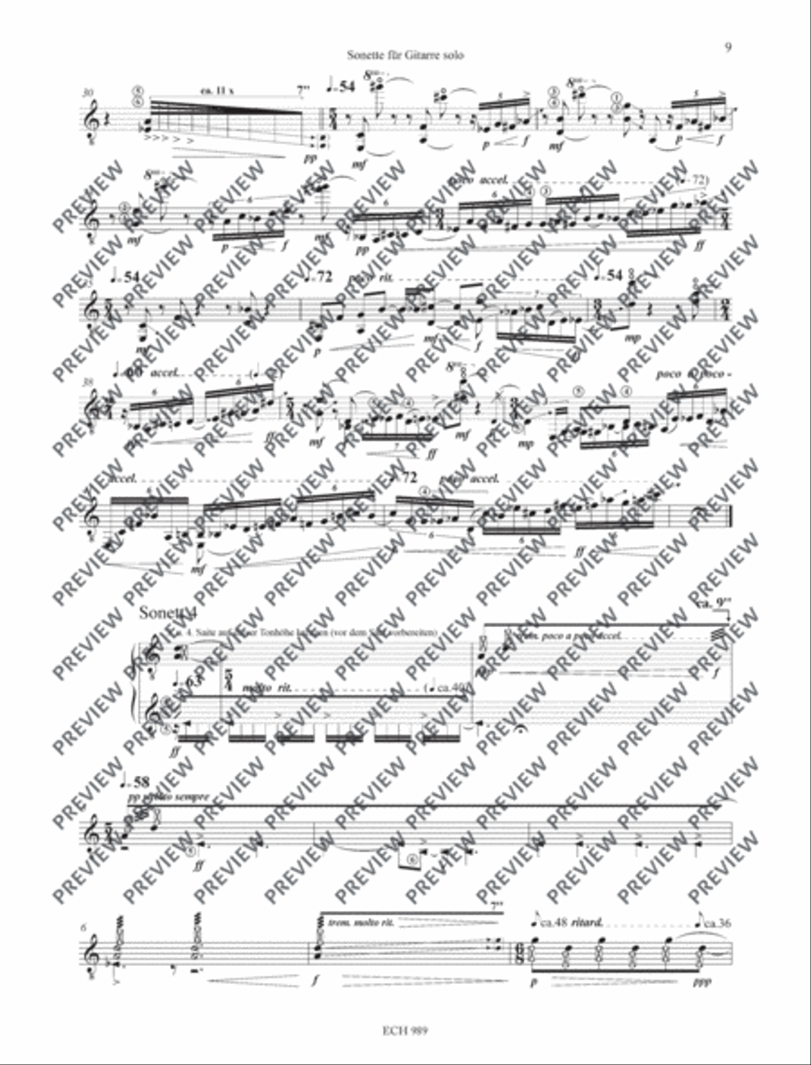 Sonette Sonette Guitar scores gallery preview page 10