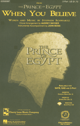 Book cover for When You Believe (from The Prince of Egypt)